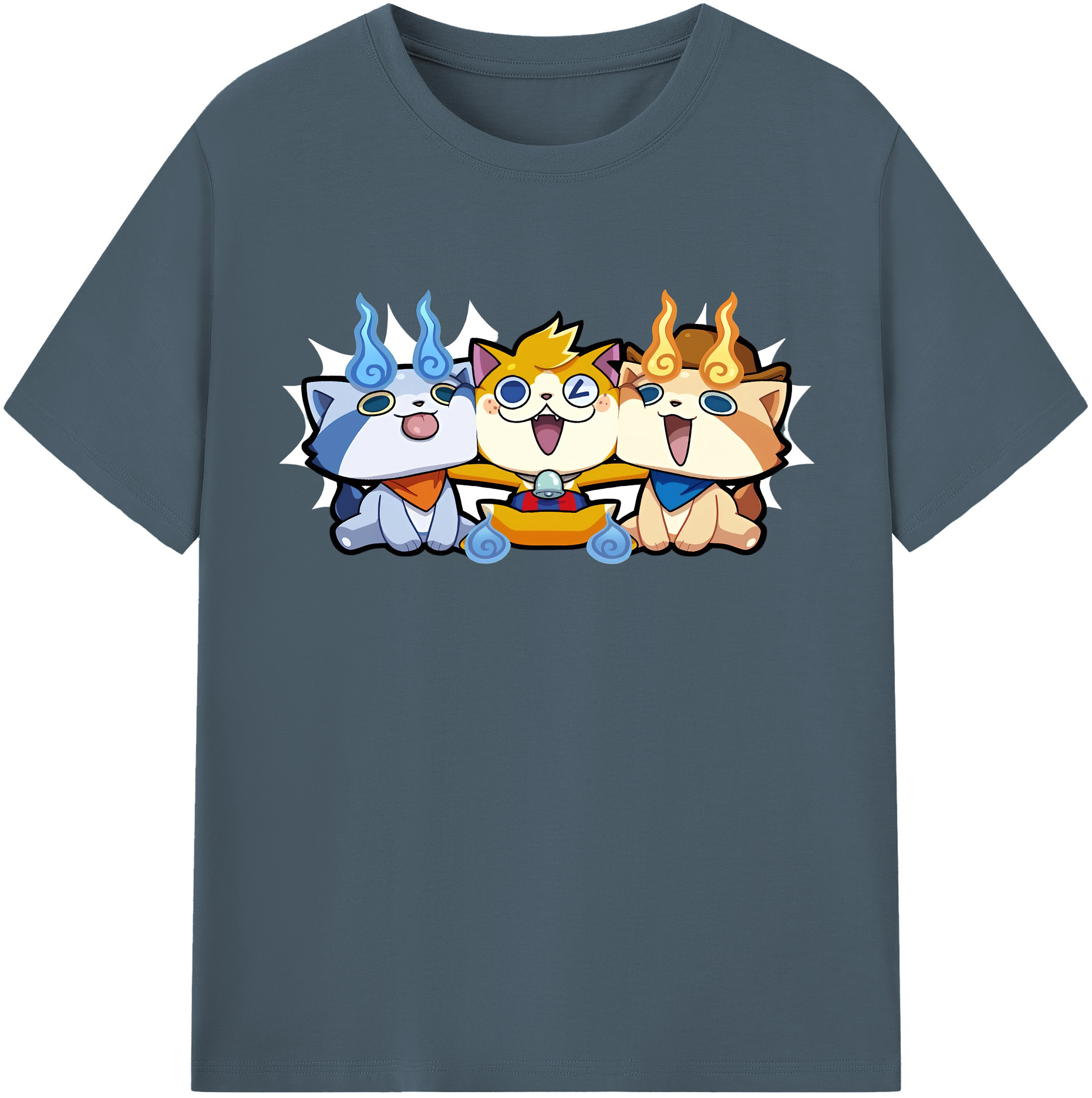（画像用） 妖怪ウォッチ Yo-kai Watch 綿100％半袖Tシャツ（フロントプリント）